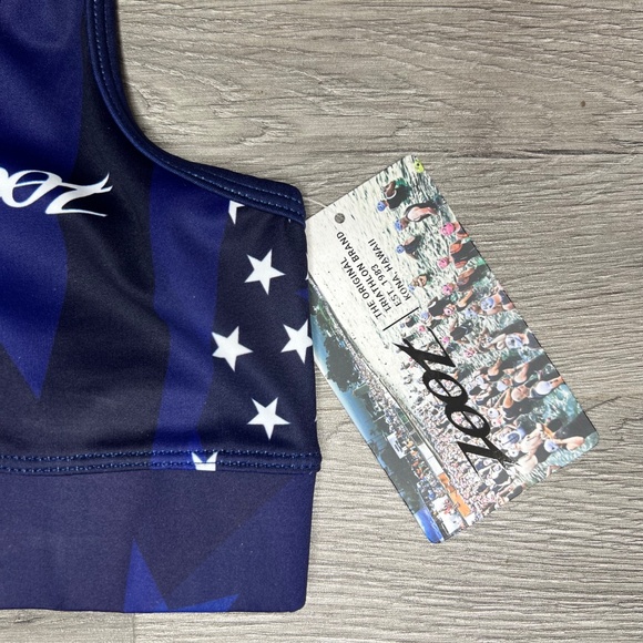 ZOOT Womens Ltd Run Bra RWB USA Red White Blue American Flag Sports Bra Size XS - Picture 11 of 12